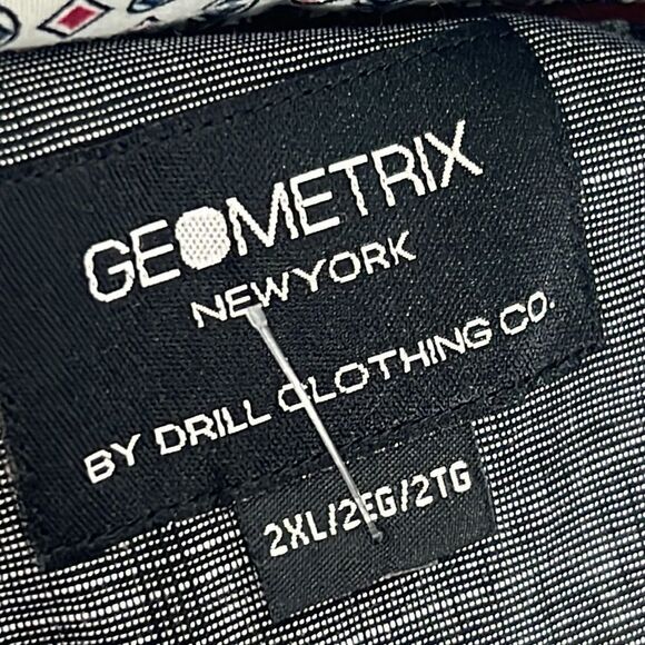 Geometrix New York men’s short sleeve button down shirt size 2XL NEW - Picture 8 of 9